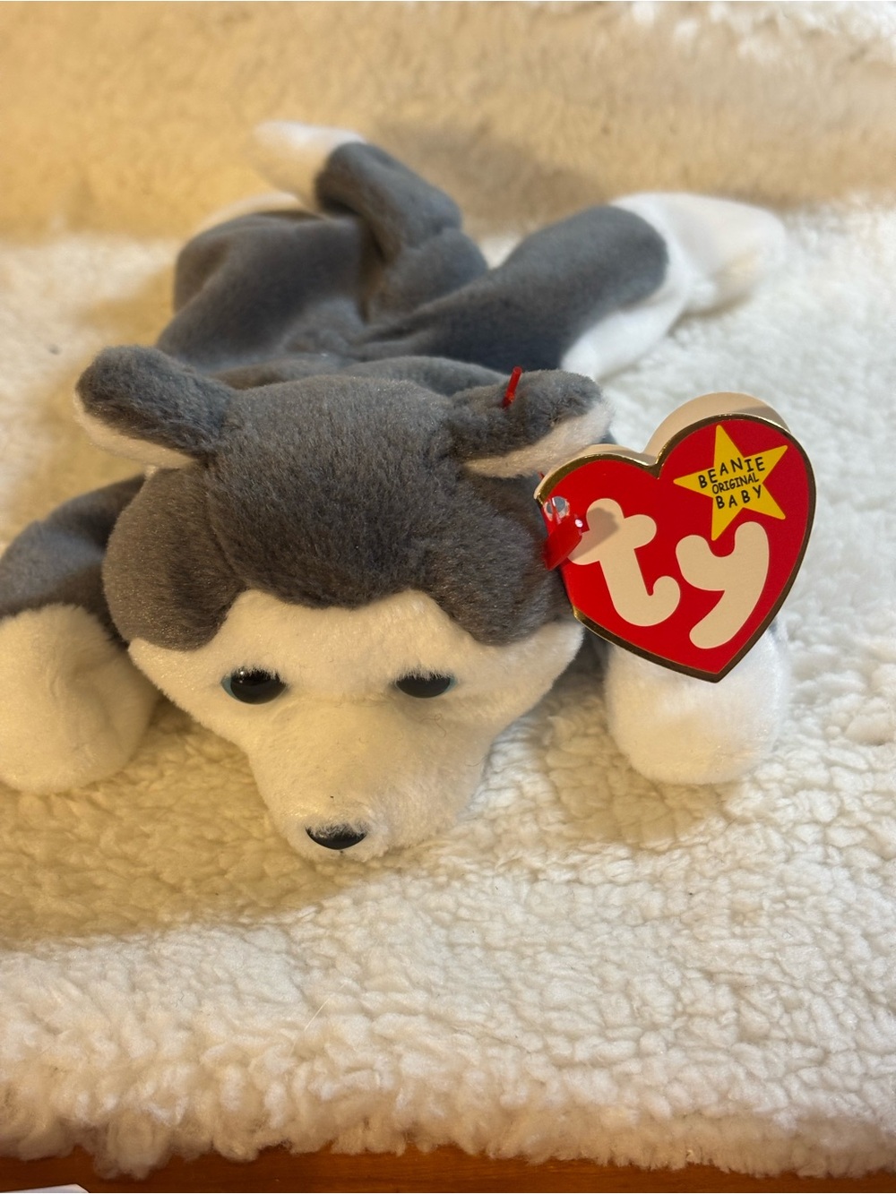 Vintage Ty Beanie Baby Nanook the Husky 1996, Style 4104, Gen 5 Swing Tag, Retir